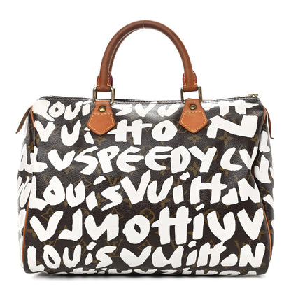 Louis Vuitton Monogram Graffiti Speedy 30 Silver 1 of 21