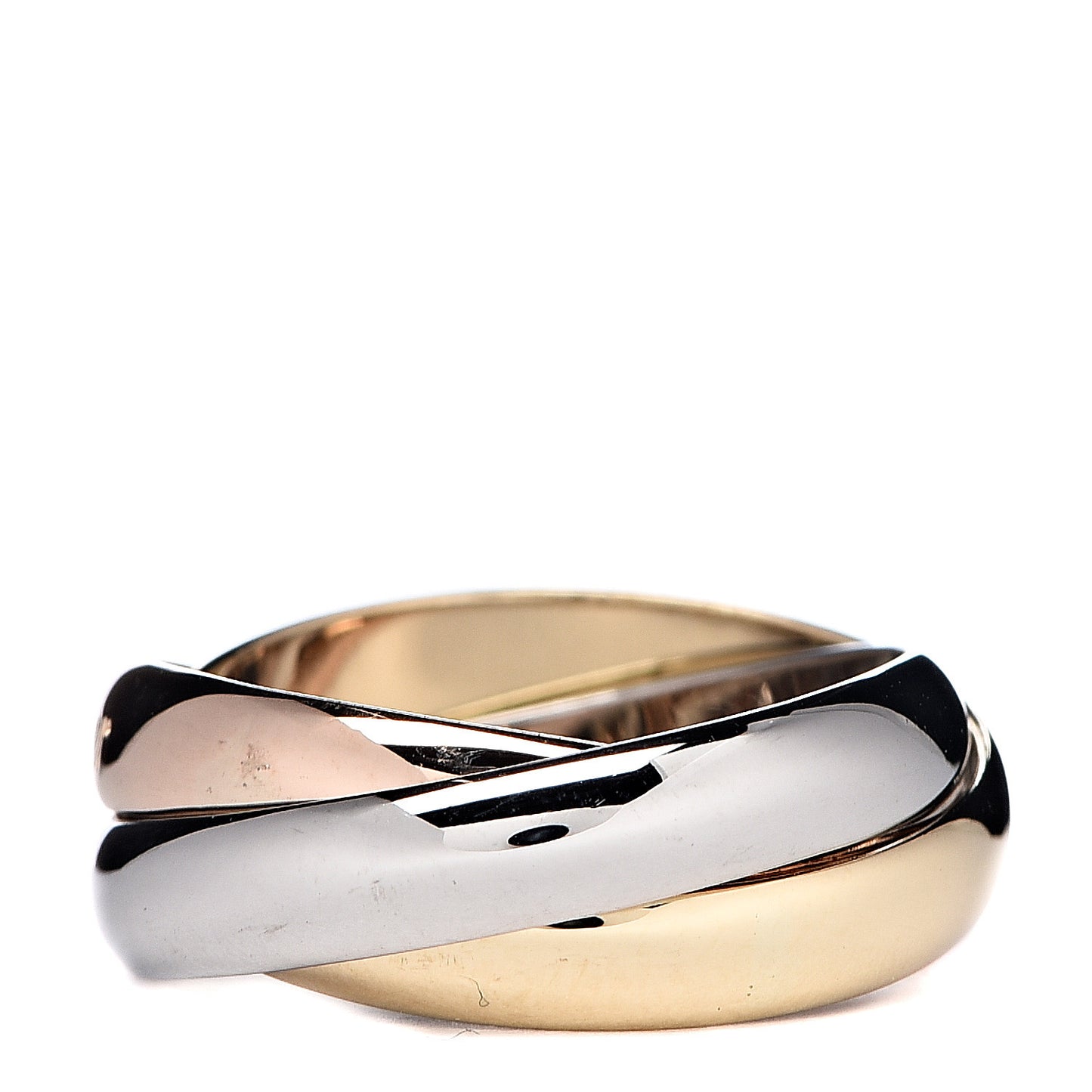 18K Pink Yellow White Gold Classic Trinity Ring 49 4.75