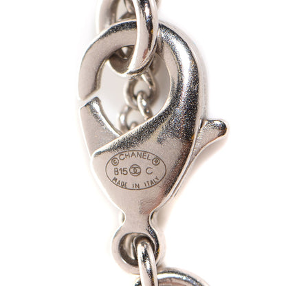 Chanel Crystal Baguette CC Necklace Silver 4 of 4