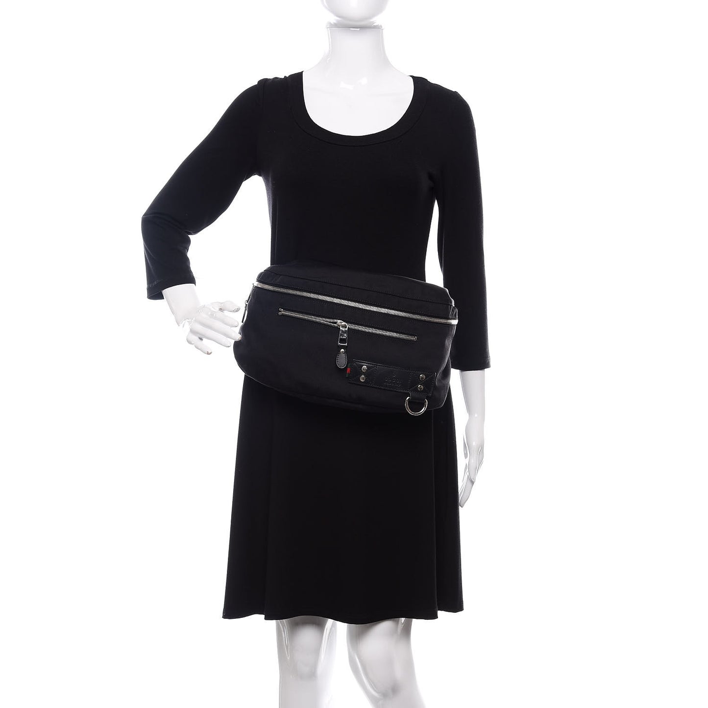 Nylon Web Belt Bag Black