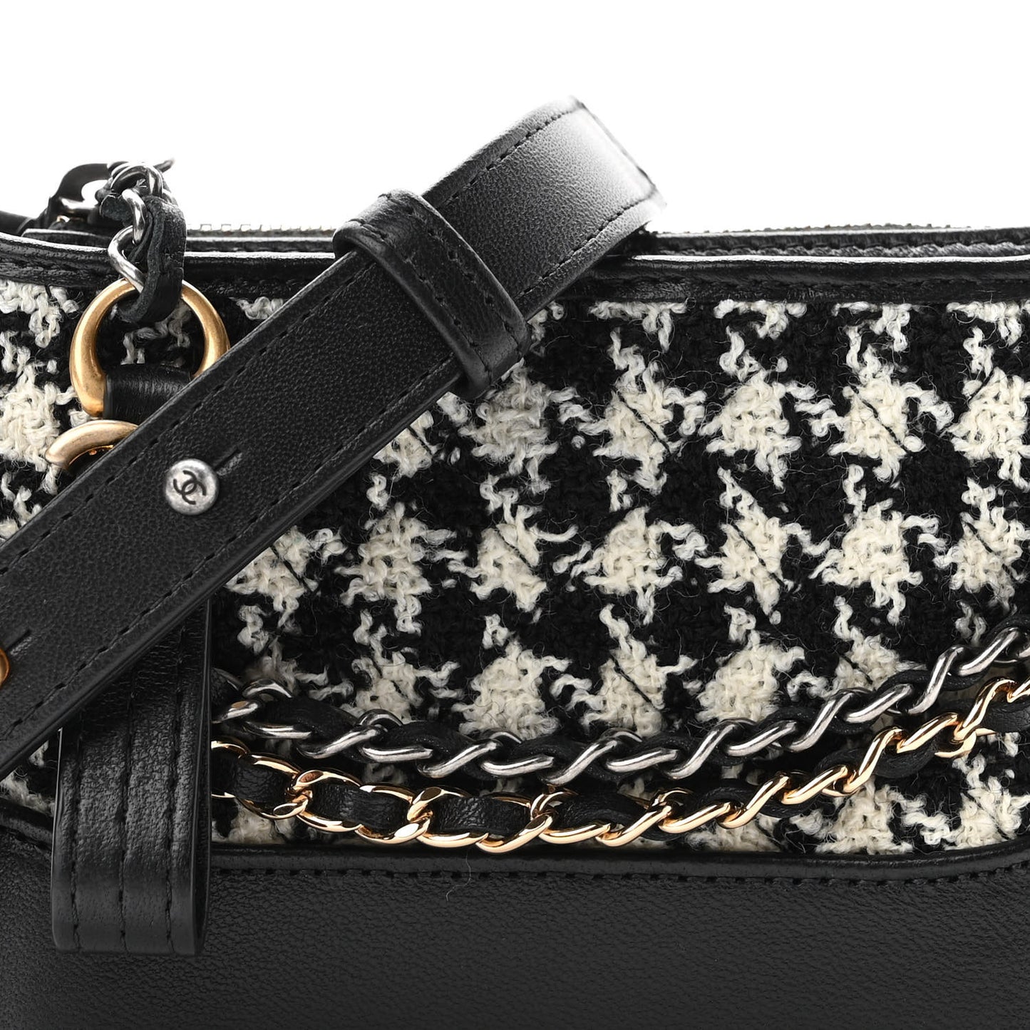 Lambskin Calfskin Tweed Success Story Set of 4 Minis Bags Black