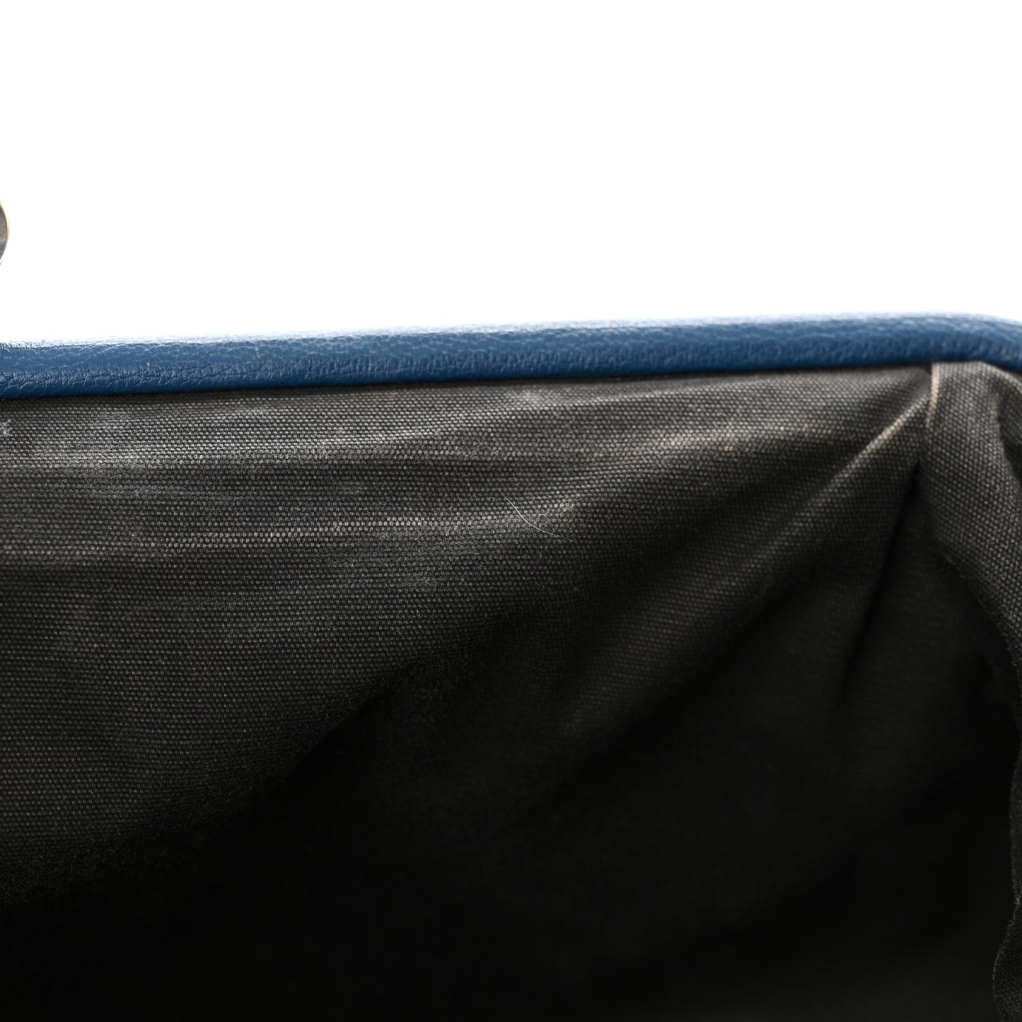 Calfskin Quilted Studded Stam Blue