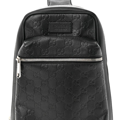 Gucci Guccissima Sling Backpack Black 8 of 12