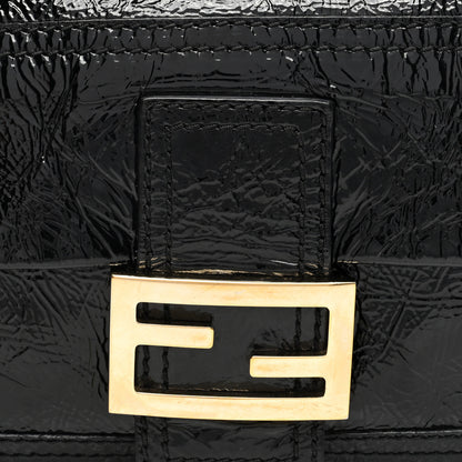 Fendi Vitello Naplak Medium Convertible Baguette Black 7 of 9