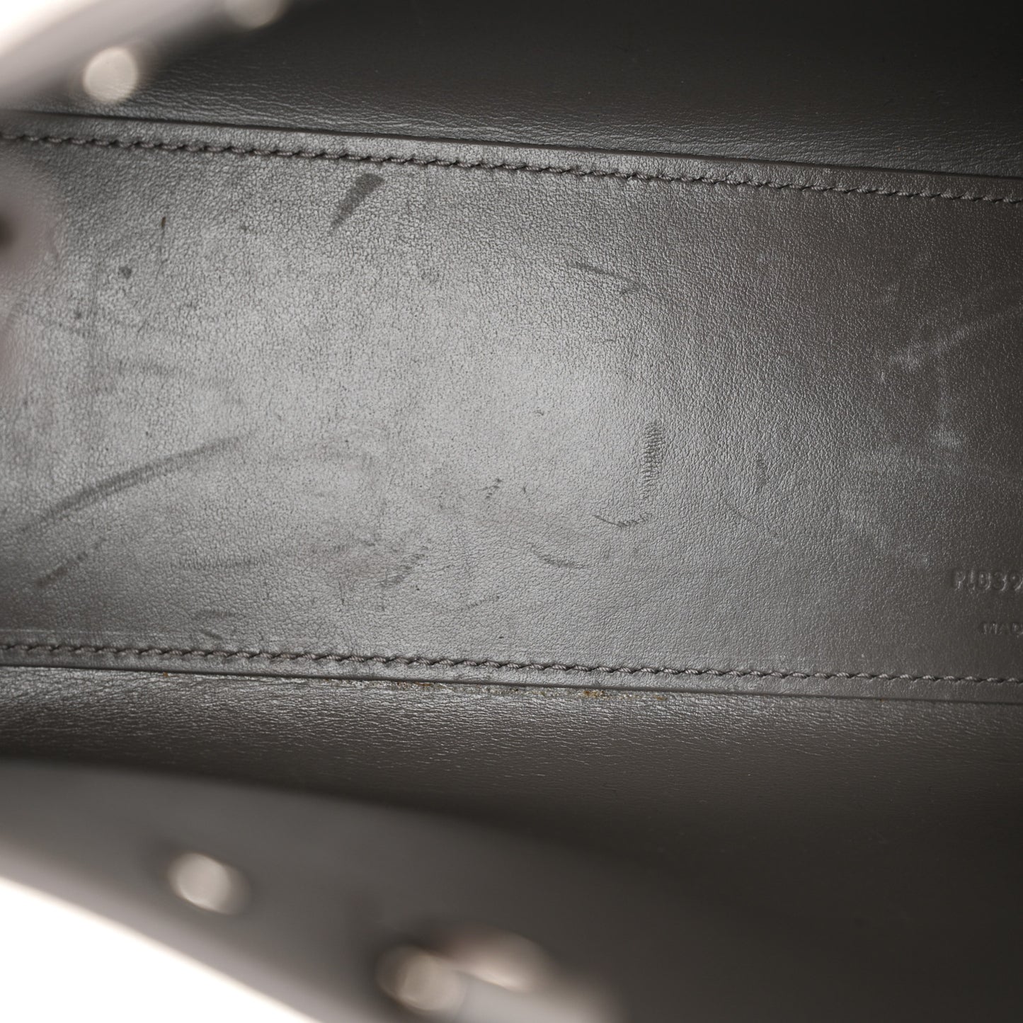 Grained Calfskin Nano Sac De Jour Fog