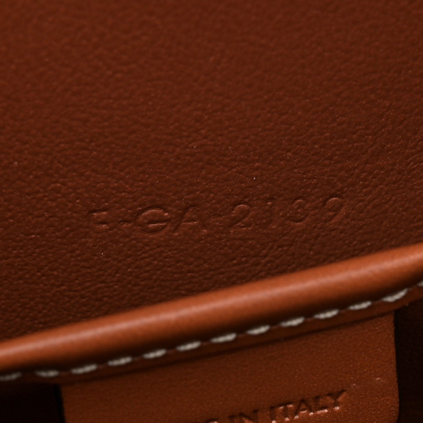 Smooth Calfskin Houndstooth Nano Luggage Tan