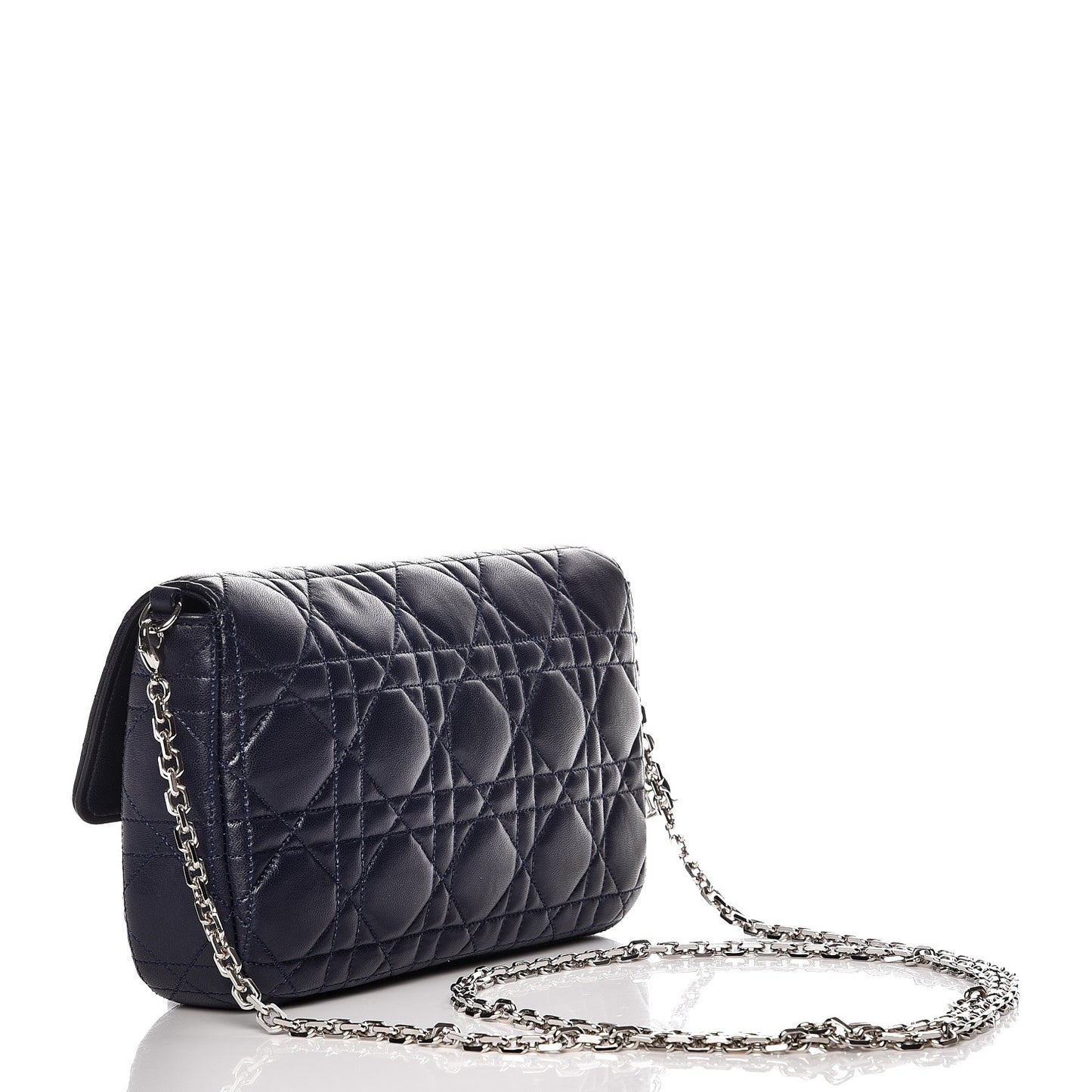 Lambskin Cannage Miss Dior Promenade Pouch Navy Blue
