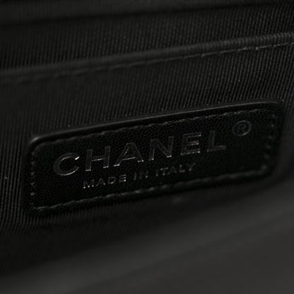 Chanel Canvas Quilted Medium Fluo Boy Flap Black Grey Yellow 6 of 12