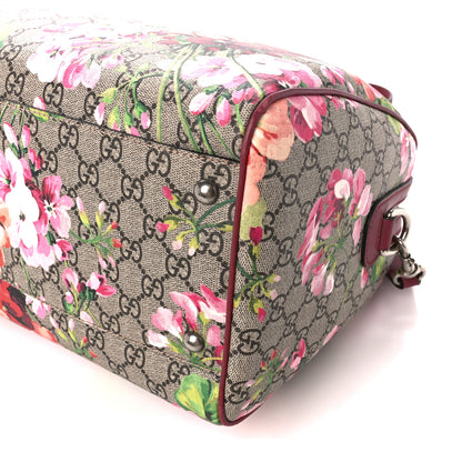 Gucci GG Supreme Monogram Blooms Medium Boston Beige Multicolor Dry Rose 11 of 14