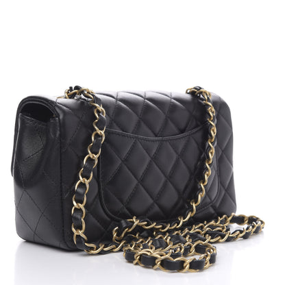 Chanel Lambskin Quilted Mini Rectangular Flap Black 3 of 12