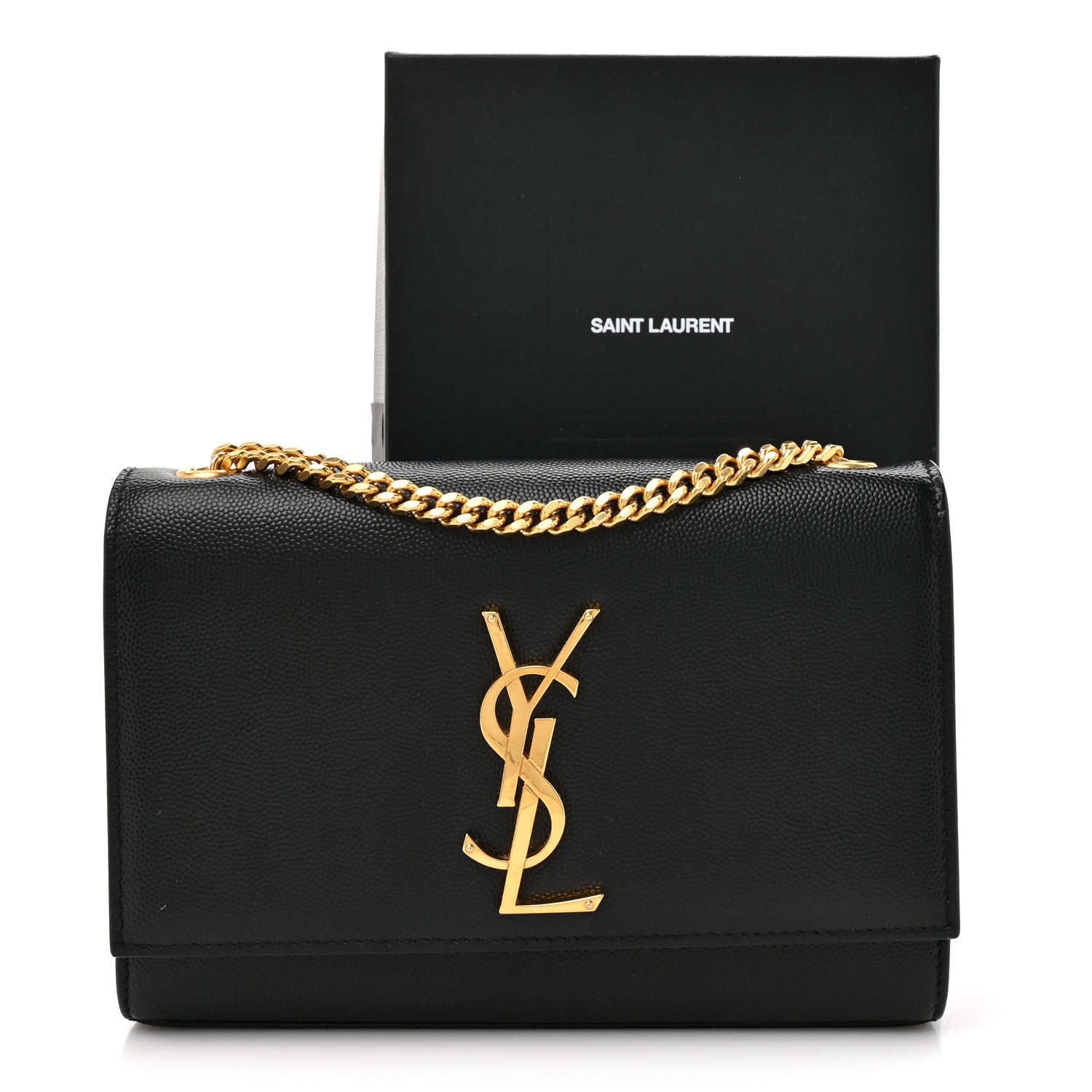 Saint Laurent Grain De Poudre Small Monogram Kate Satchel Black 12 of 12