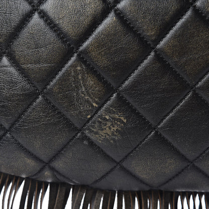 Chanel Calfskin Quilted Into The Fringe Hobo Black Gold 9 of 14