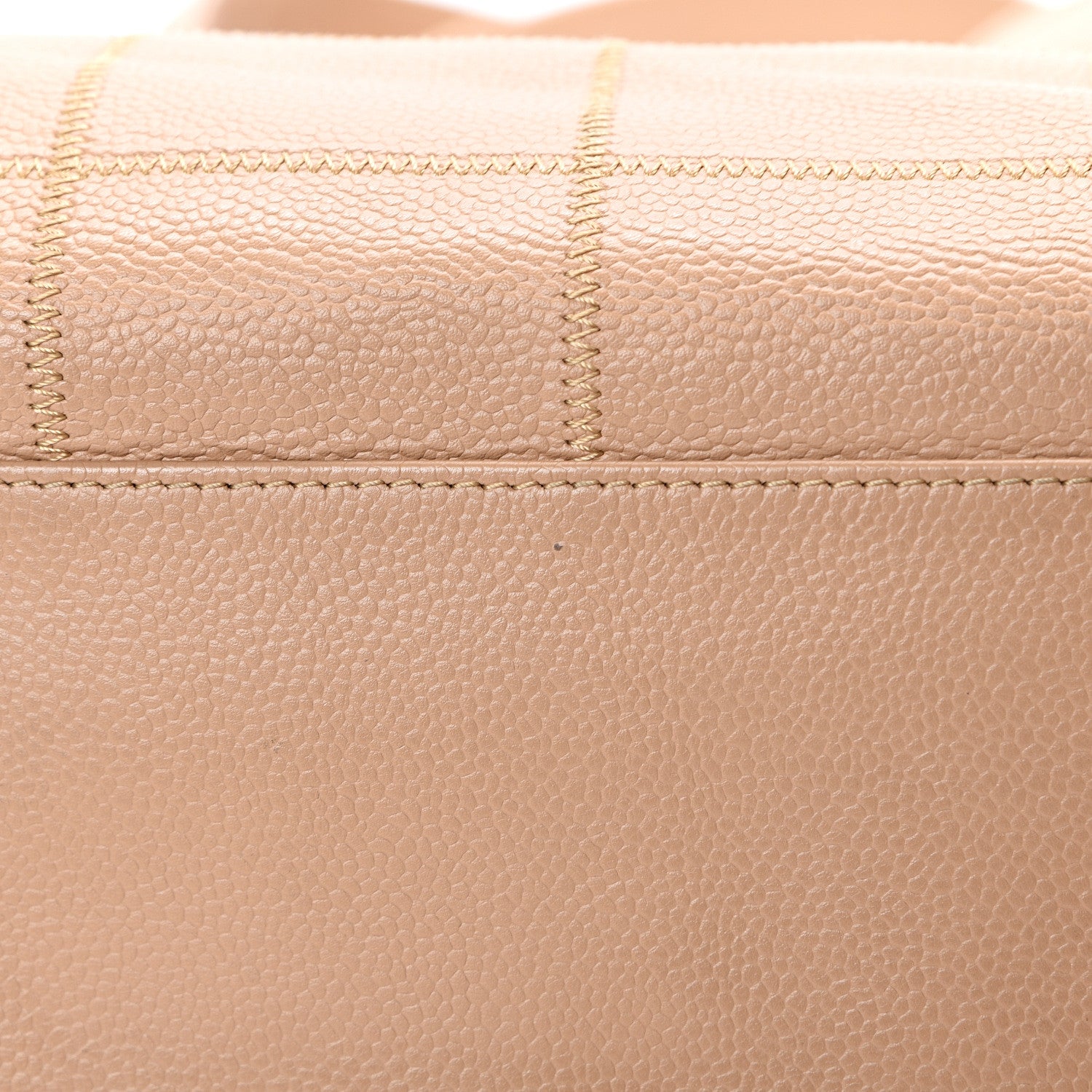 Chanel Caviar Square Stitched Tote Beige 14 of 17