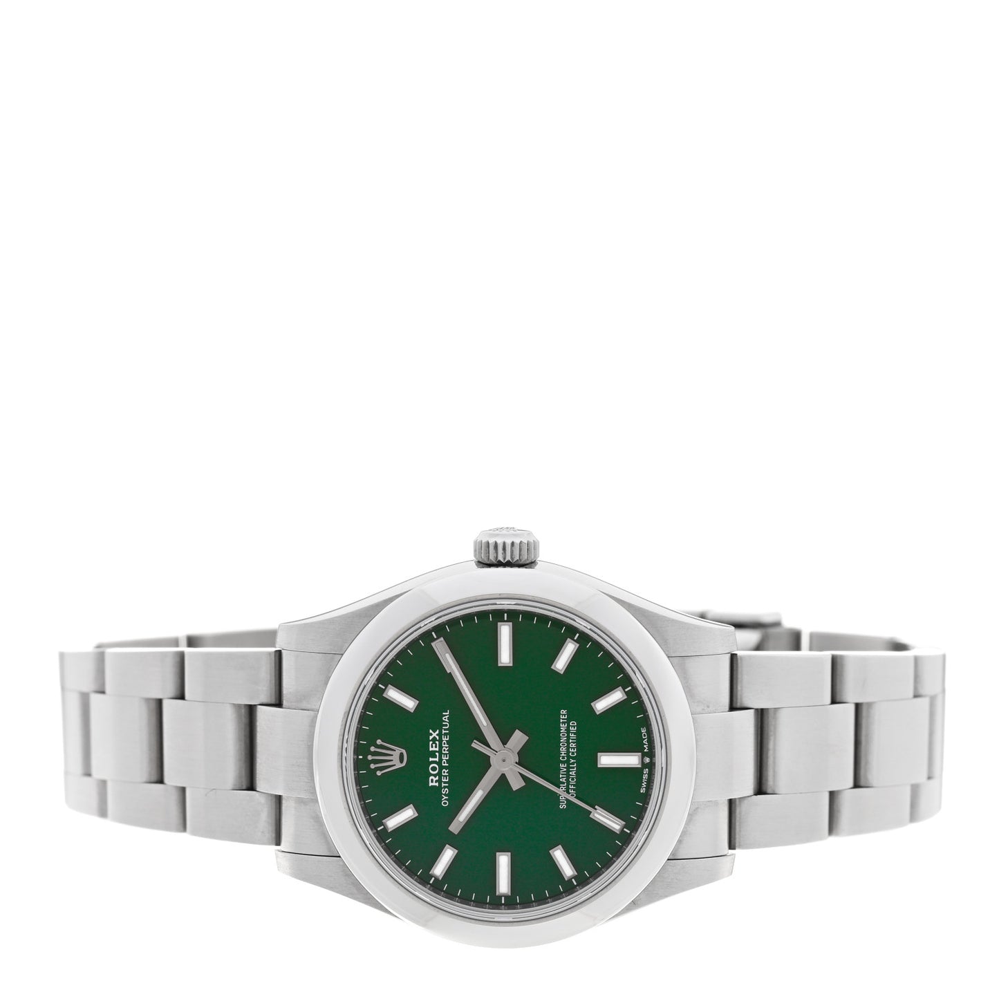 Stainless Steel 31mm Oyster Perpetual Watch Green 277200