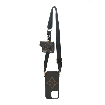 Louis Vuitton Monogram Bumper On Strap iPhone 13 Pro Black 1 of 7
