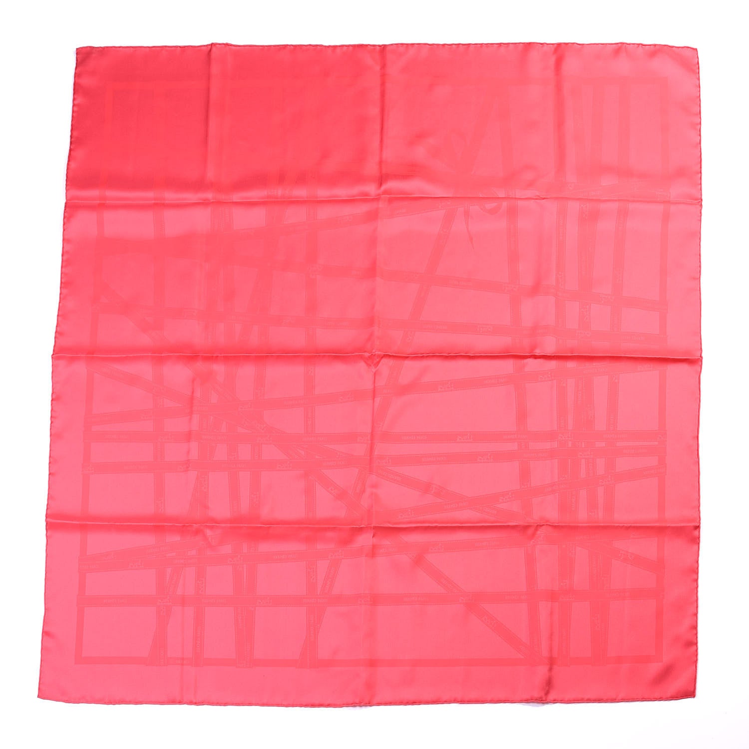 Hermes Silk Invisible Bolduc Scarf 90 Rose Mexico 1 of 4
