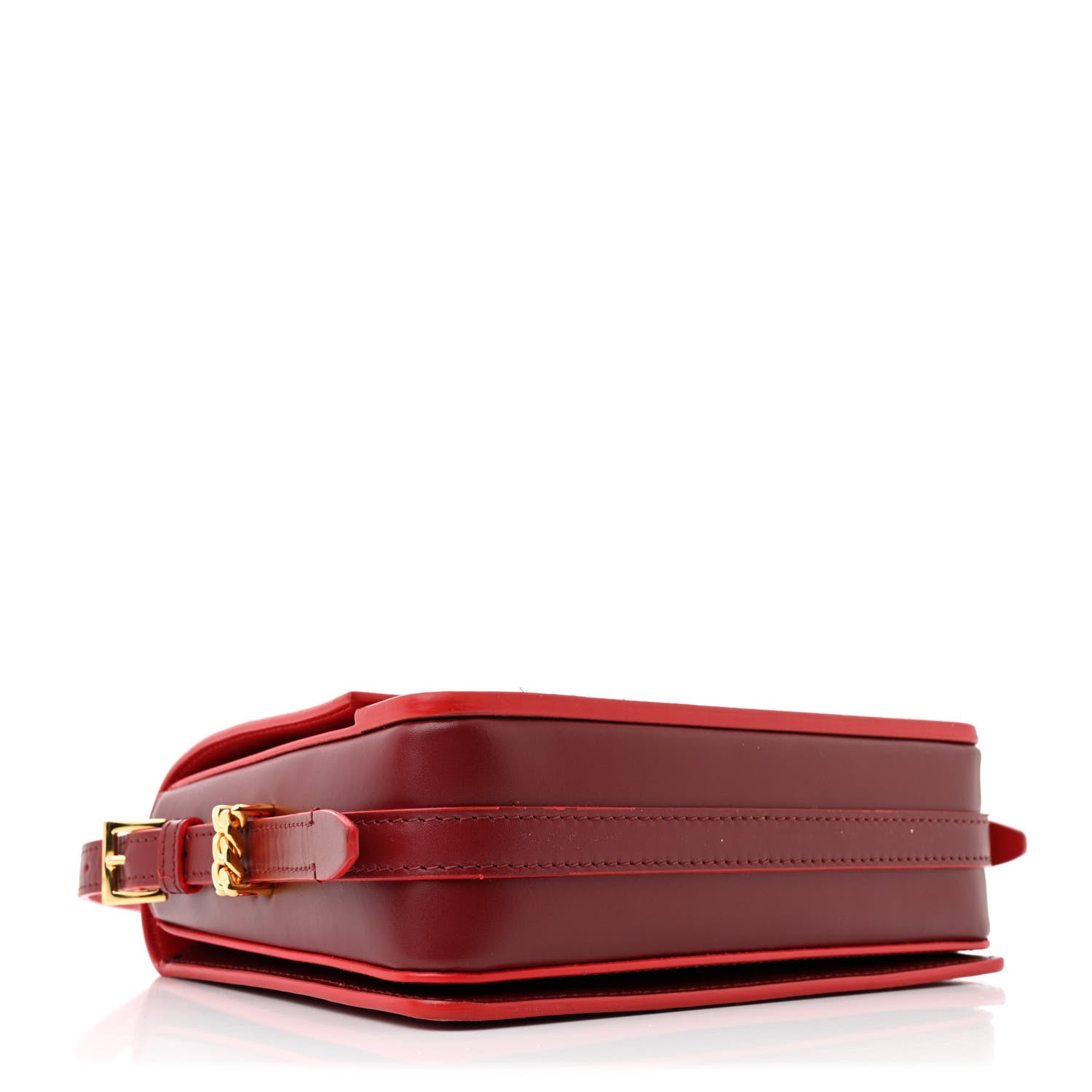 Burberry Smooth Calfskin Small Two Tone Grace Bag Red 4 of 10