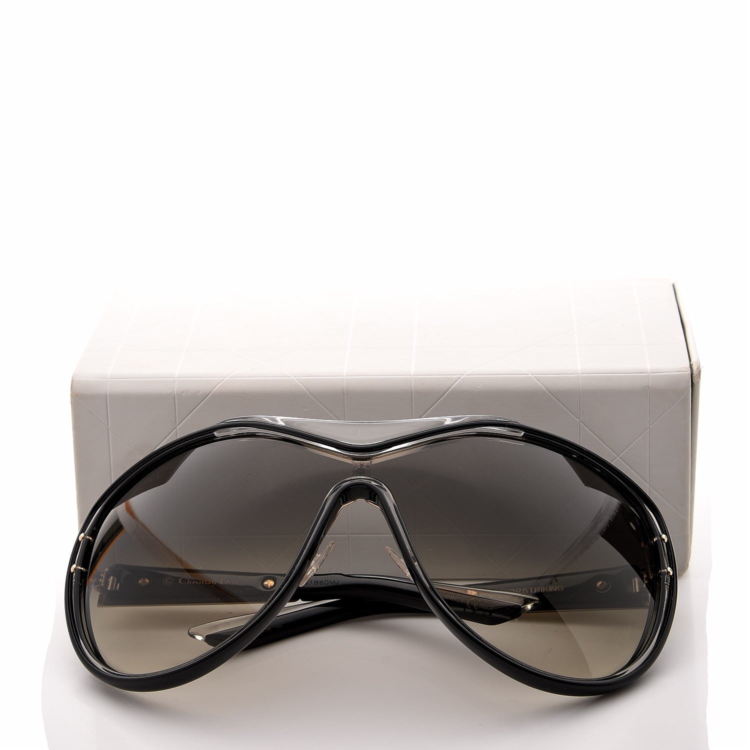 Christian Dior Striking Oversized Sunglasses Black 8 of 9