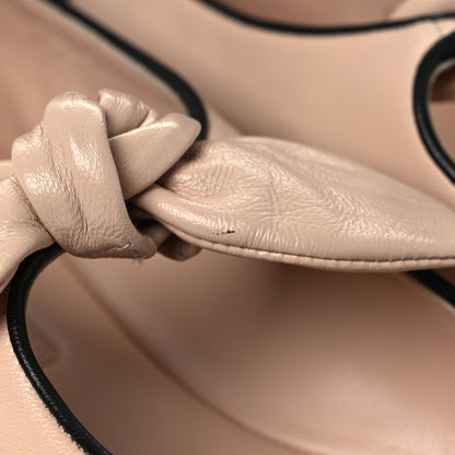 Chanel Lambskin Bow Mary Jane Flats 40 Beige Black 11 of 12