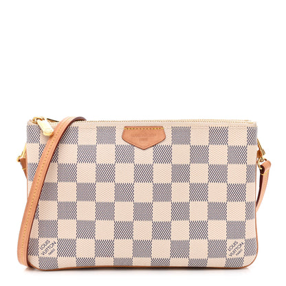 Louis Vuitton Damier Azur Double Zip Pochette 1 of 13