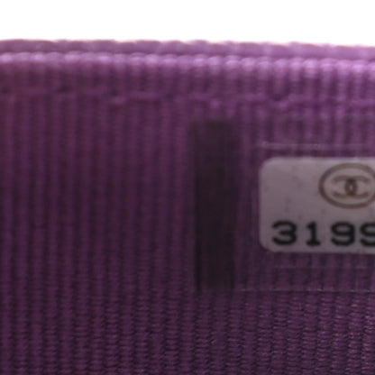 Chanel Caviar Quilted Flap Card Holder Wallet Purple 7 of 8
