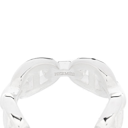 Hermes Sterling Silver PM Chaine d'Ancre Enchainee Band Ring 52 6 4 of 8