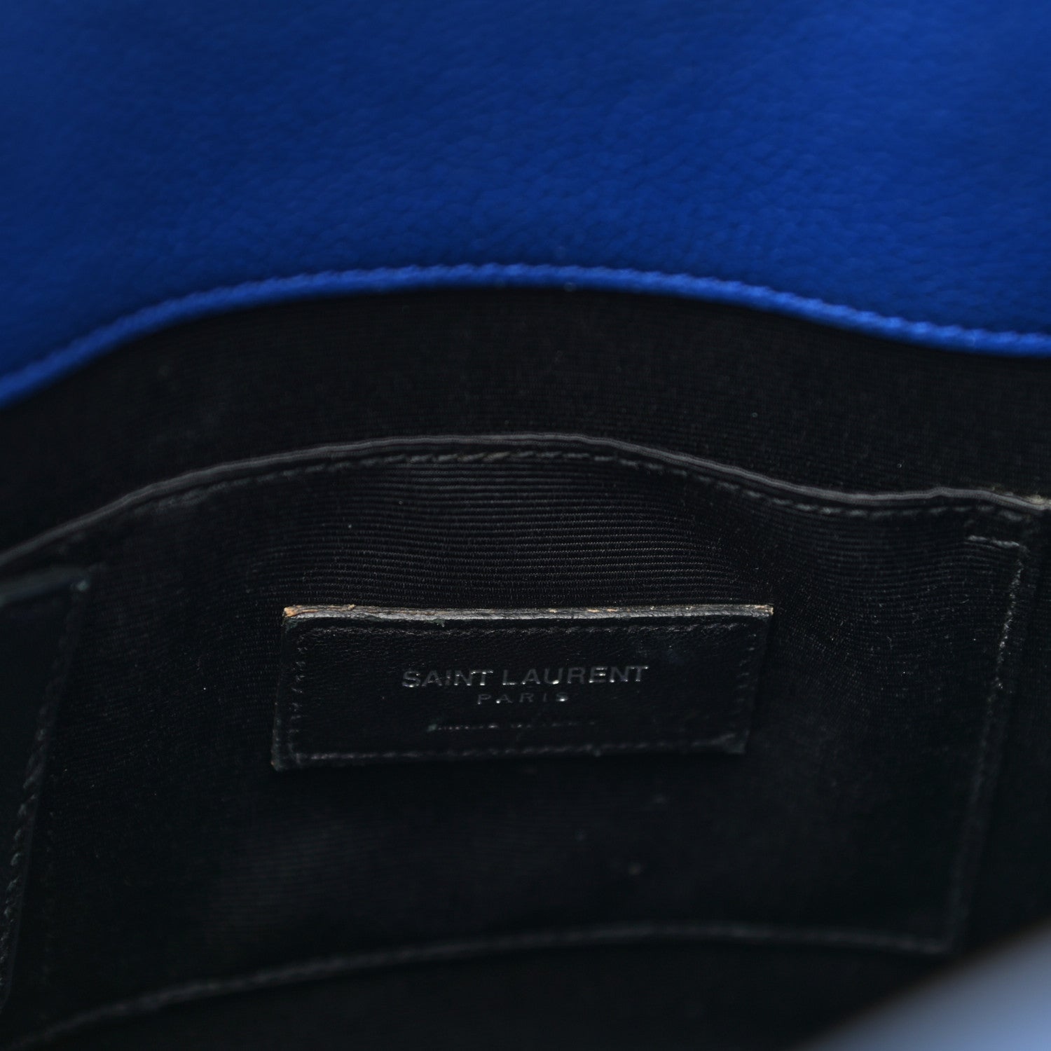 Saint Laurent Grained Calfskin Baby Sac De Jour Royal Blue 10 of 20