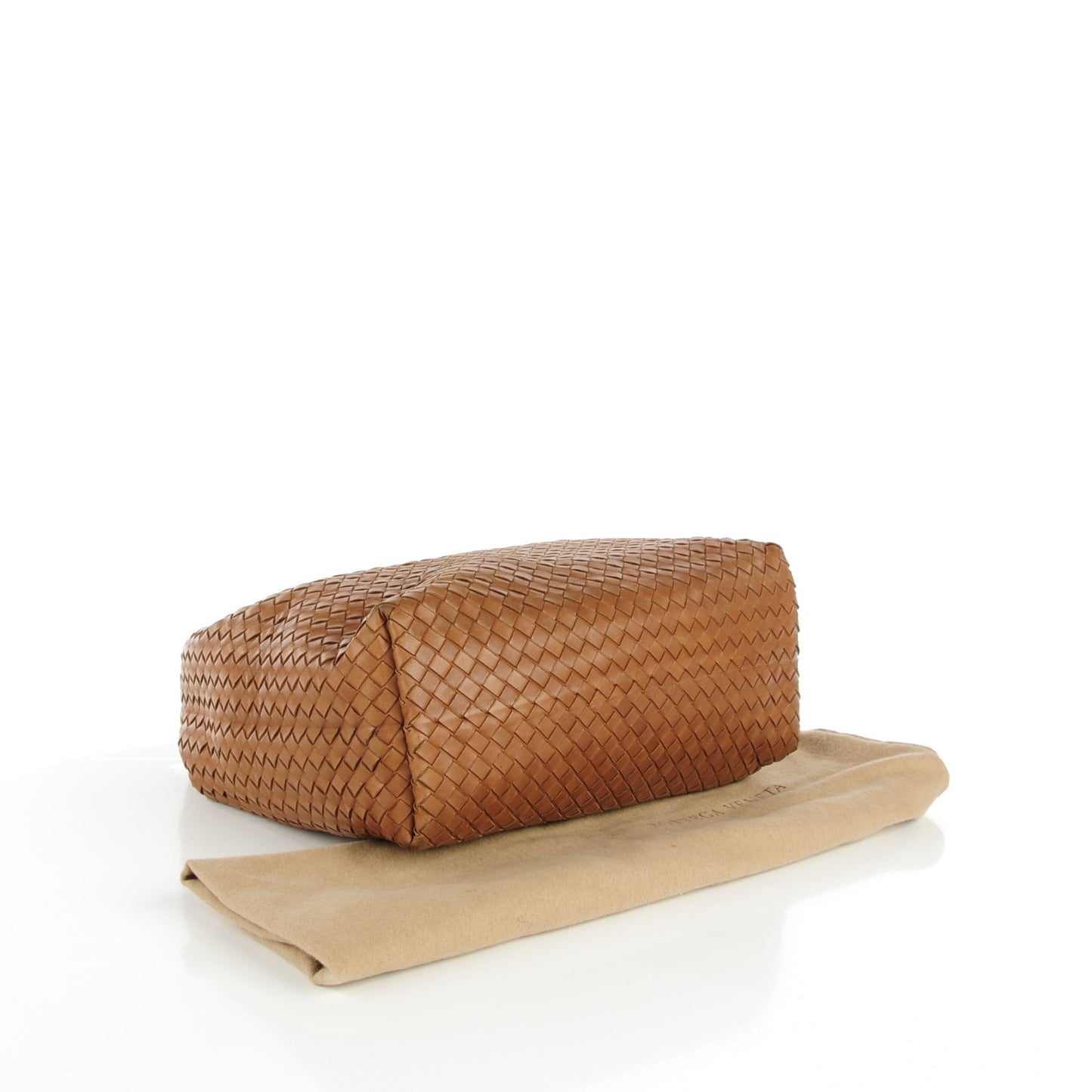 Nappa Intrecciato Pyramid Hobo Chestnut
