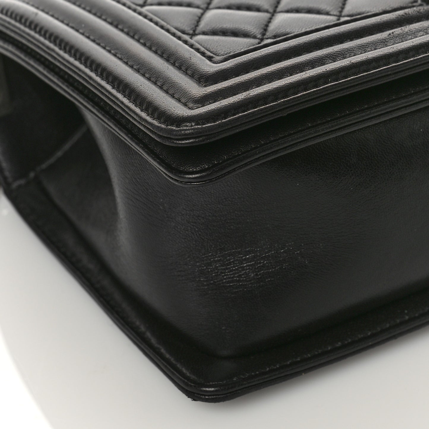Calfskin Quilted Medium Boy Flap Black