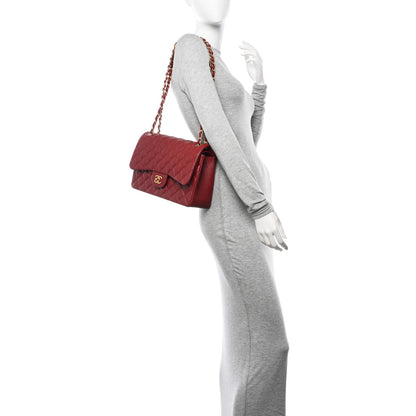 Chanel Iridescent Caviar Quilted Jumbo Double Flap Burgundy 2 of 10