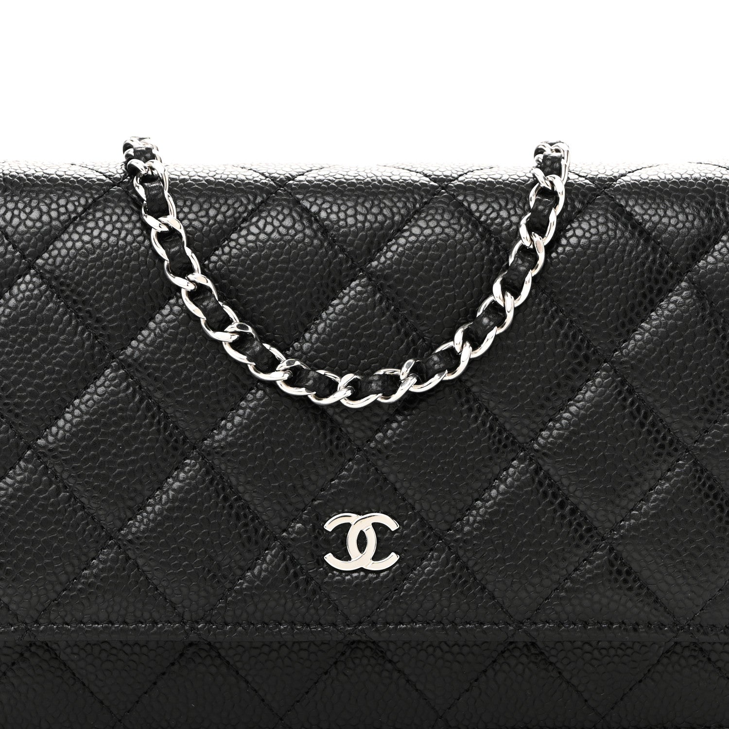 Chanel Caviar Quilted Wallet On Chain WOC Black 9 of 12