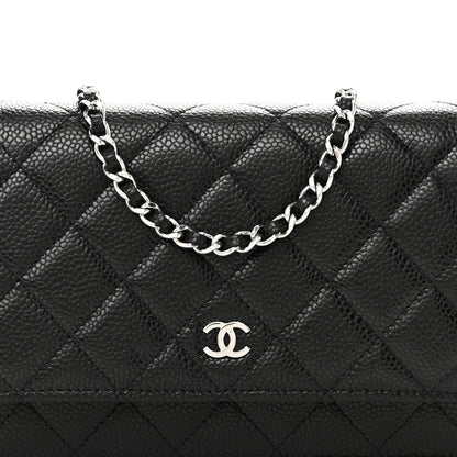 Chanel Caviar Quilted Wallet On Chain WOC Black 9 of 12