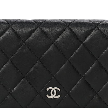 Chanel Lambskin Quilted Yen Wallet Black 8 of 14