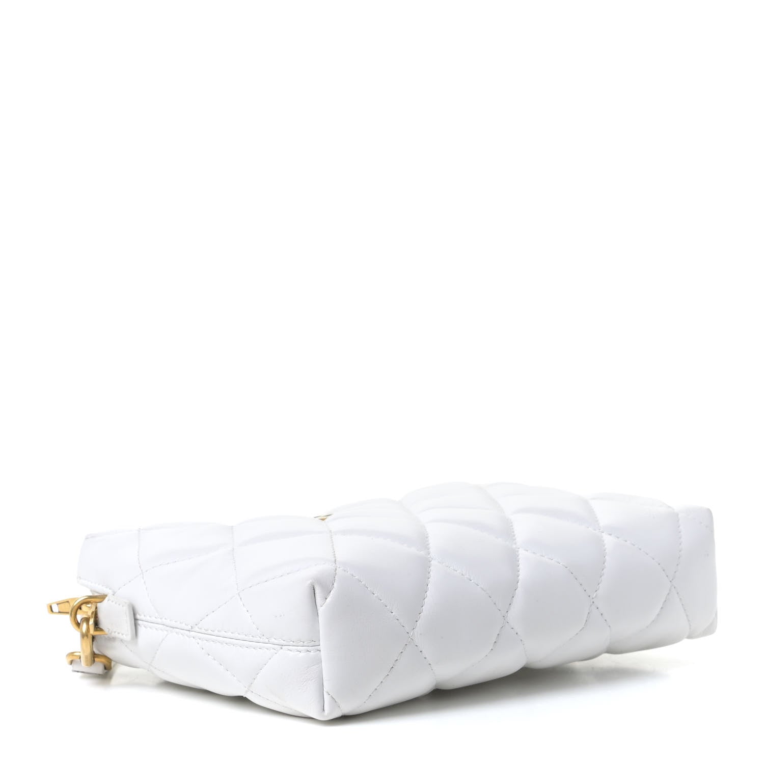 Balenciaga Nappa Calfskin Quilted Touch B Camera Shoulder Bag White 3 of 12