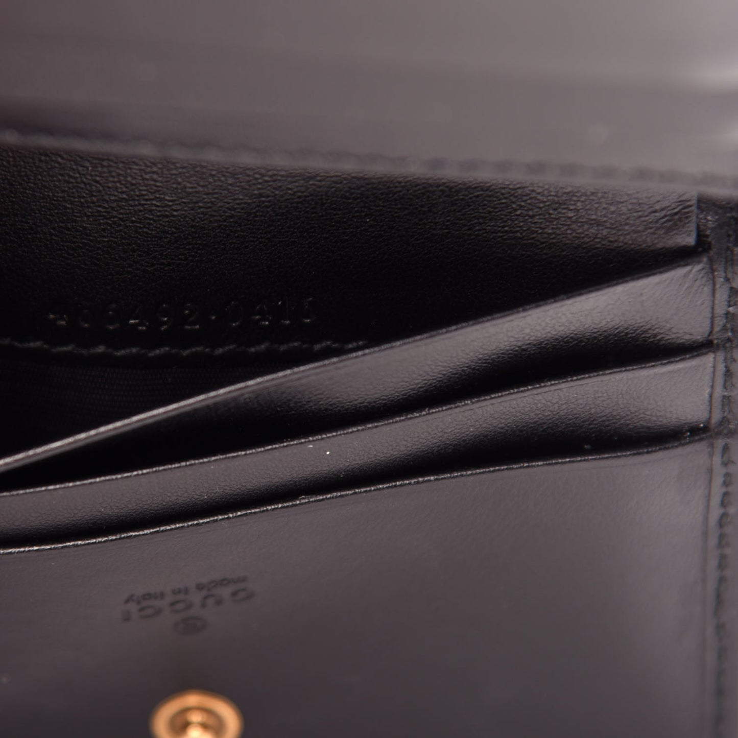 Calfskin Matelasse GG Marmont Card Case Wallet Black