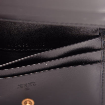 Gucci Calfskin Matelasse GG Marmont Card Case Wallet Black 7 of 7