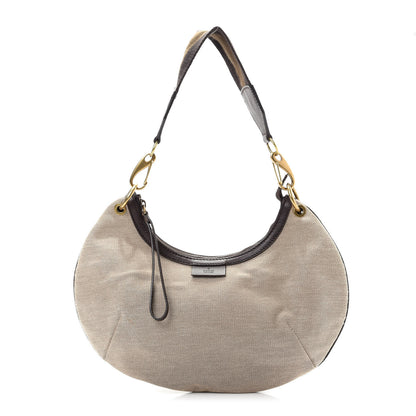 Gucci Canvas Web Hobo Natural Dark Brown 1 of 11