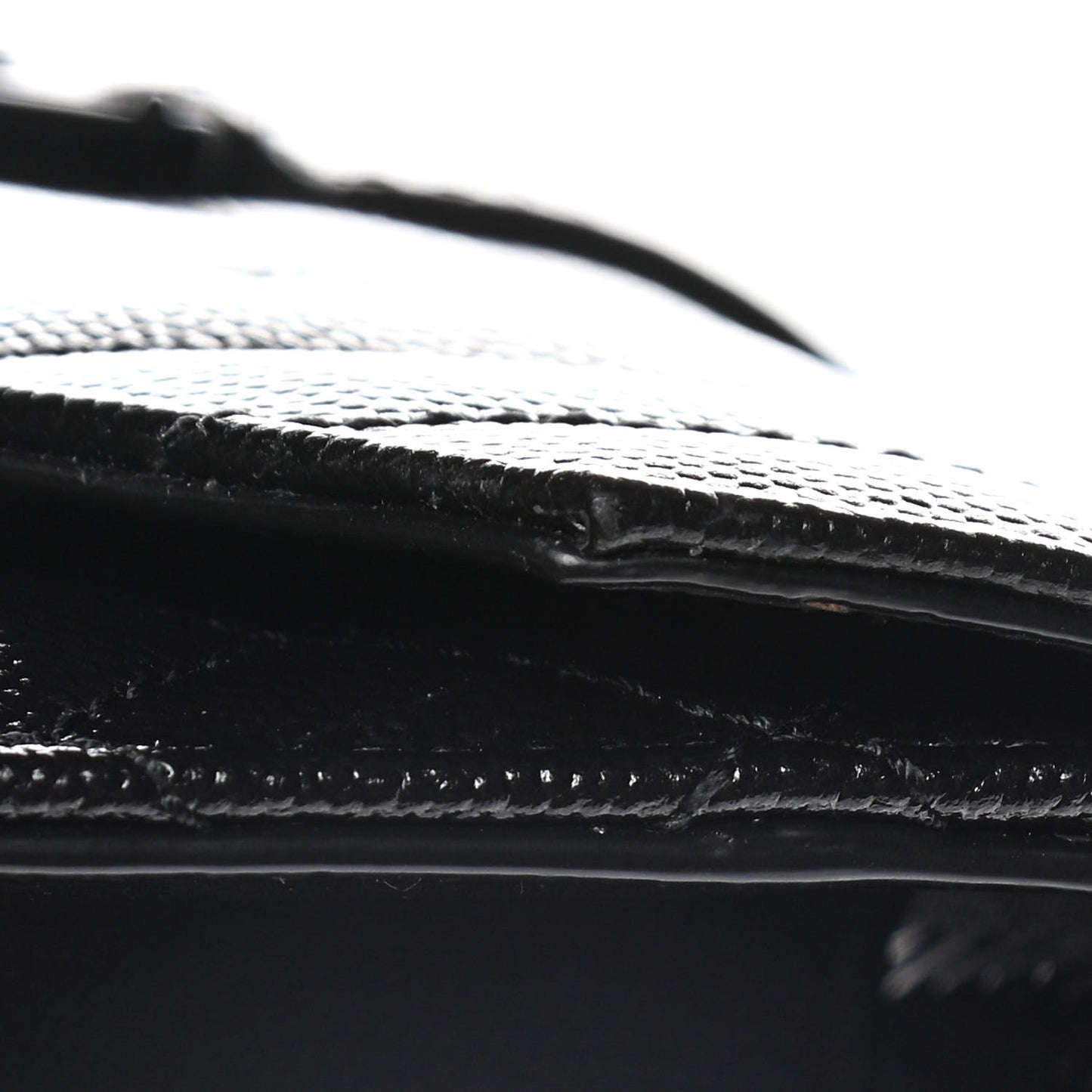 Grain De Poudre Textured Mixed Matelasse Triquilt Small Monogram Satchel Black