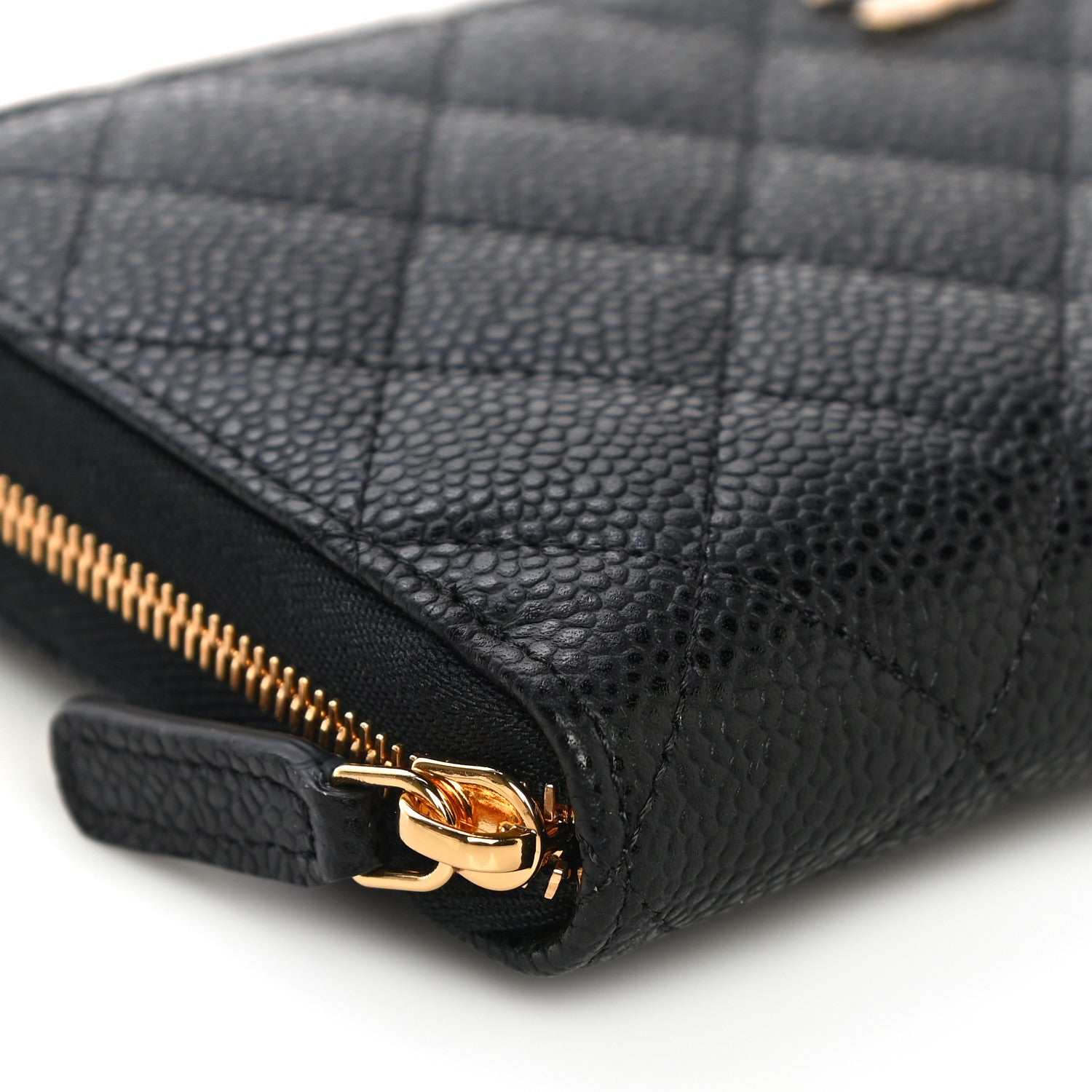 Chanel Caviar Quilted Large Gusset Zip Around Wallet Black 10 of 15