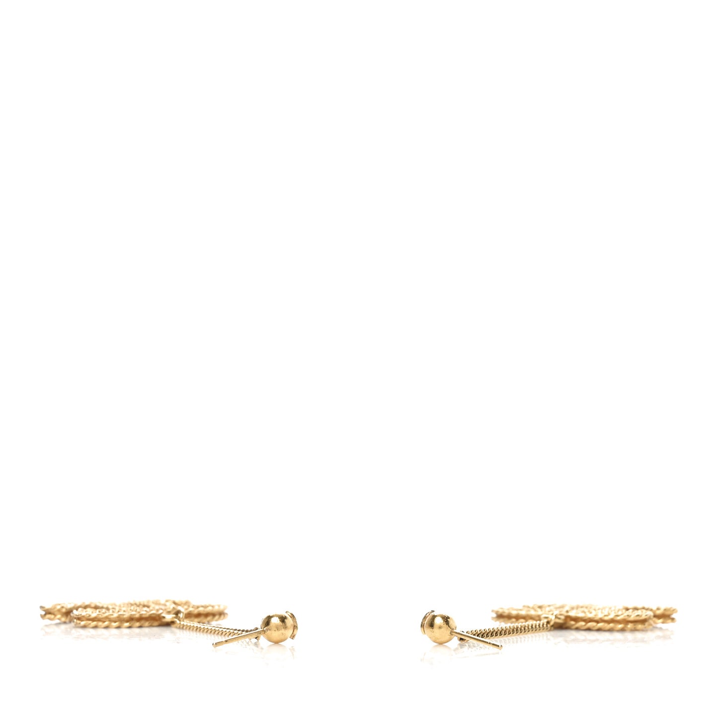 CC Drop Earrings Matte Gold
