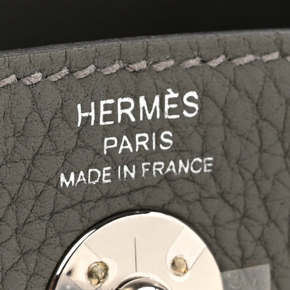 Hermes Taurillon Clemence Mini Lindy 20 Gris Meyer 6 of 12