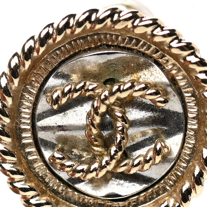 Chanel Twisted CC Round Earrings Gold Silver 3 of 5
