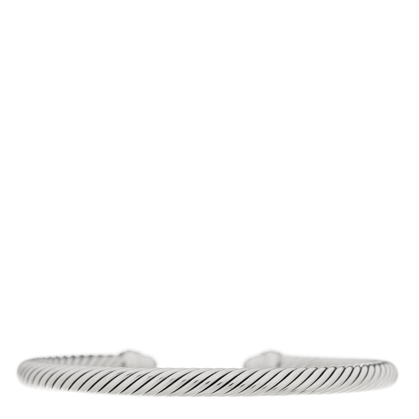 Sterling Silver Pave Diamond 5mm Cable Classics Bracelet