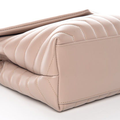 Saint Laurent Calfskin Y Quilted Monogram Medium Loulou Chain Satchel Light Natural 5 of 10