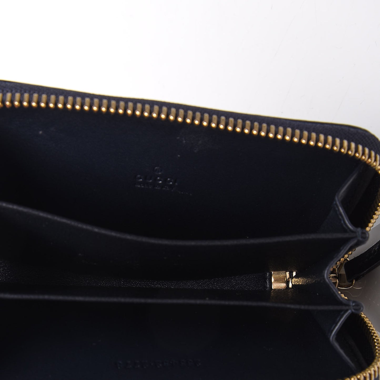Microguccissima Zip Around Card Case Navy