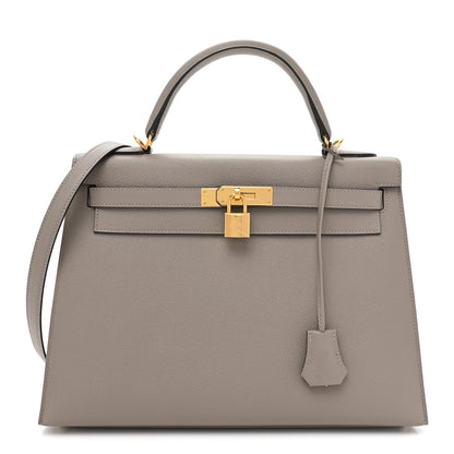 Hermes Epsom Kelly Sellier 32 Gris Asphalt 1 of 9