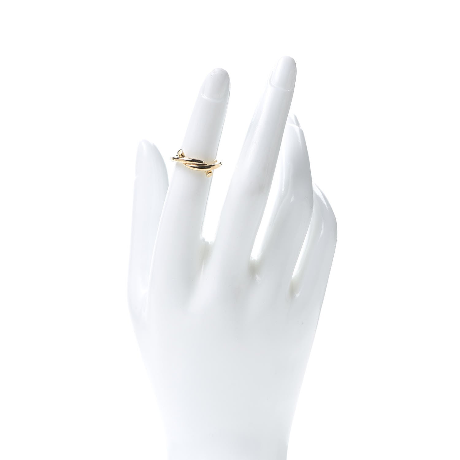 Cartier 18K Yellow Gold Entrelaces Band Ring 48 4.5 2 of 6
