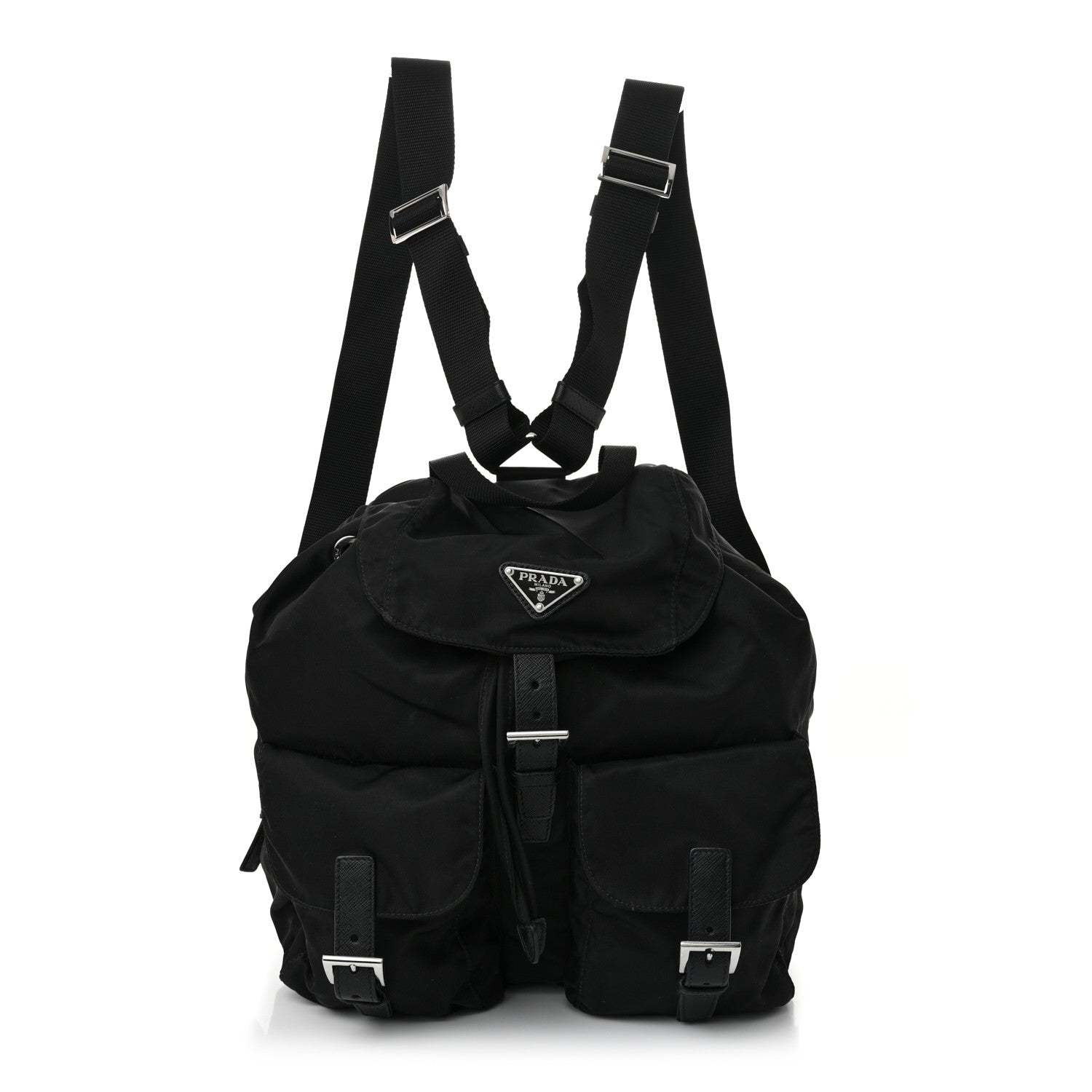 Prada Nylon Vela Medium Backpack Black 1 of 11