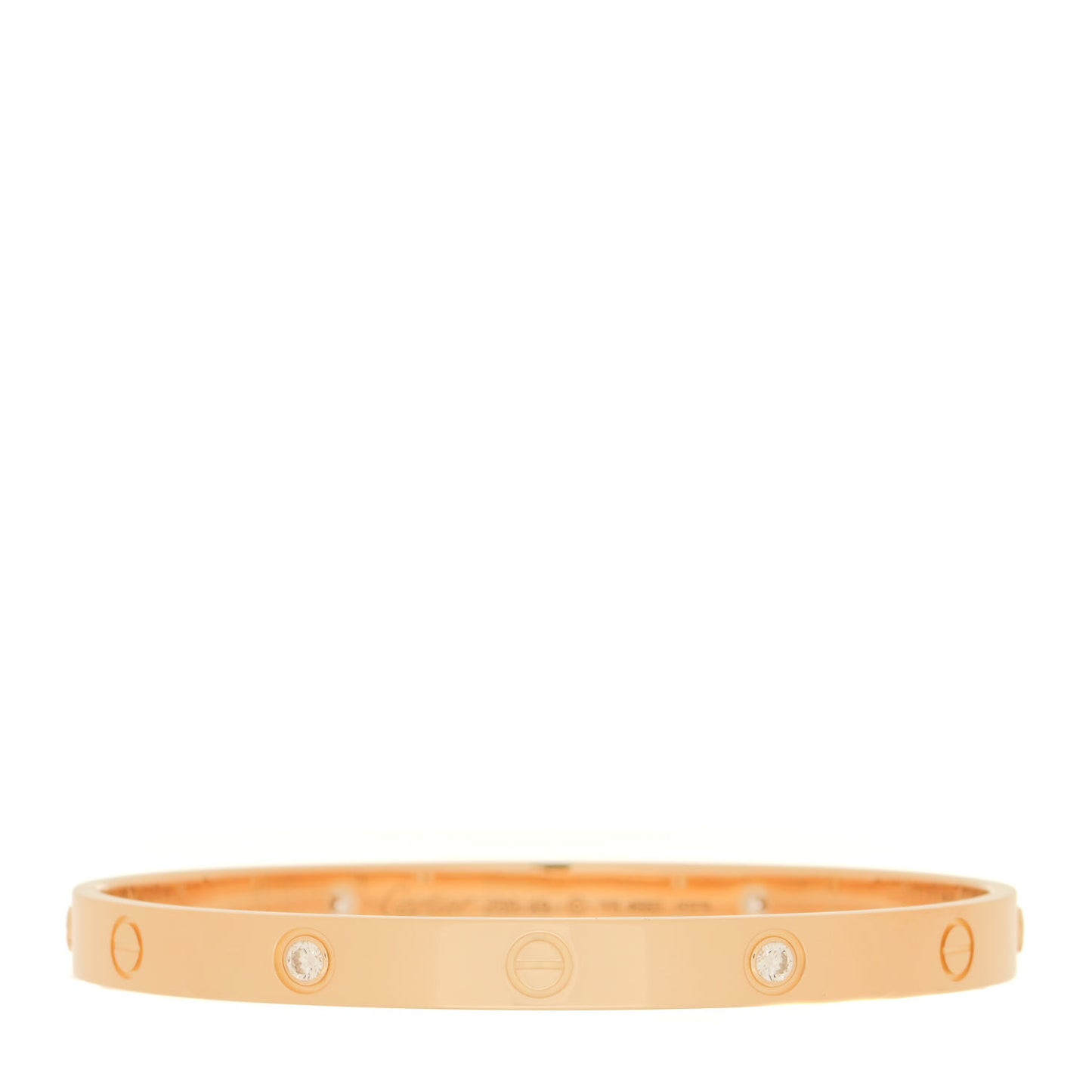 18K Yellow Gold 4 Diamond LOVE Bracelet 19