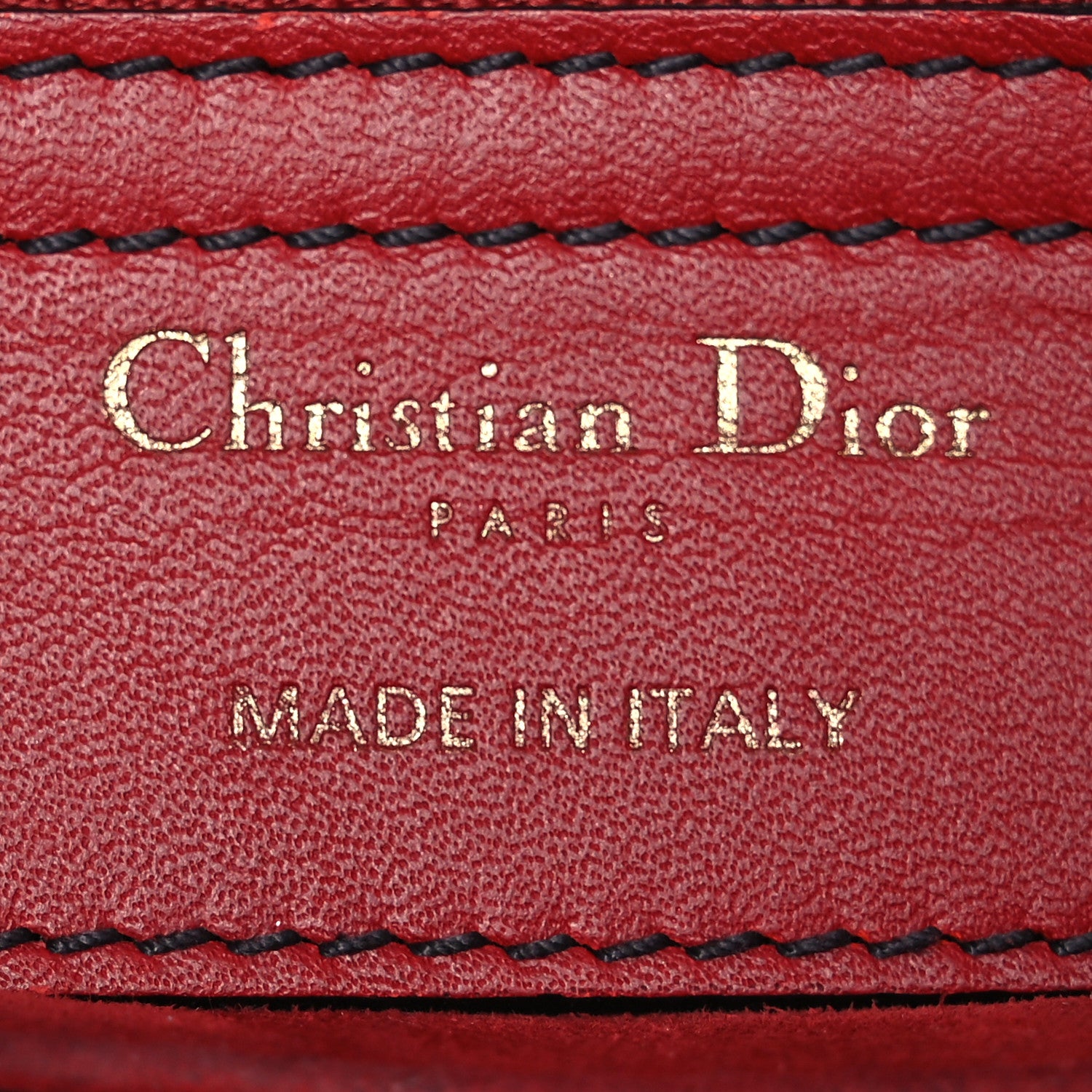 Christian Dior Calfskin D Fence Saddle Bag Black Red 6 of 16